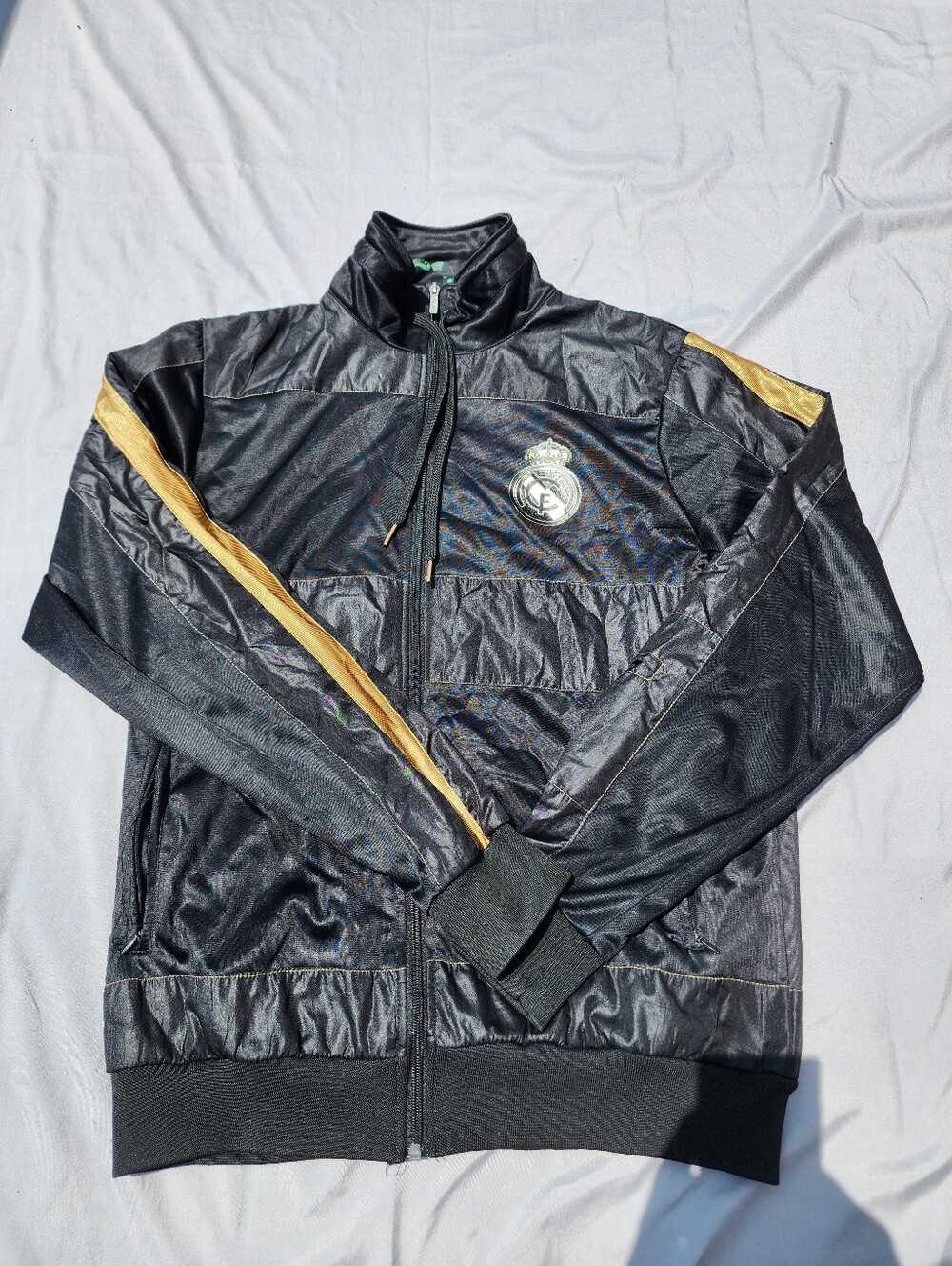 Vintage Real Madrid Draps Center Soccer Full Zip Jacket Mens Medium Official